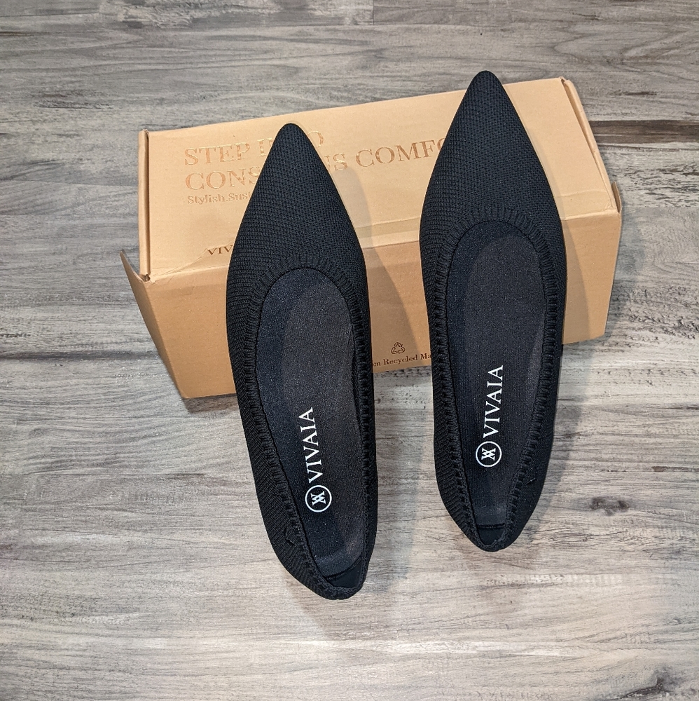 Rothy's like Size 7 Black Flats